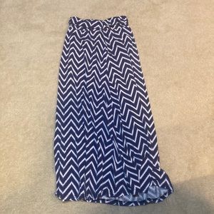 Chevron maxi skirt